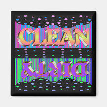 Clean Dirty dishwasher magnet