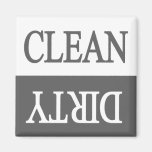 Clean dirty-grey dishwasher magnet