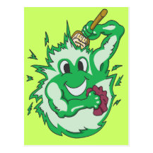 Clean Energy Green Coloured Post Card