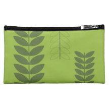 Clean Modern Green Leaf Bag Cosmetic Bag