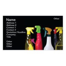 Cleaning spray business cards