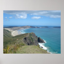 Cliff at Cape Reinga, NZ, Photograph by LMP Print