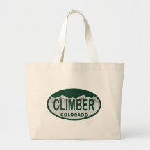 climber license oval tote bag
