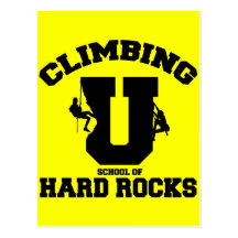 CLIMBING U SCHOOL OF HARD ROCKS POST CARD