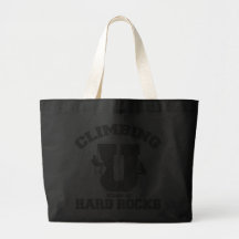 CLIMBING U SCHOOL OF HARD ROCKS TOTE BAG