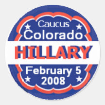 Clinton CO Caucus Stickers 3"
