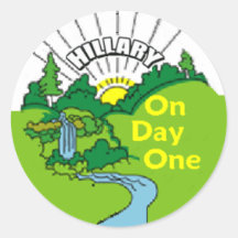 Clinton Day One Sticker
