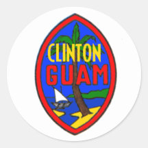 Clinton GUAM Sticker