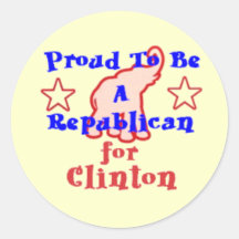 Clinton REPUBLICAN Sticker