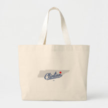Clinton Tennessee TN Shirt Canvas Bags