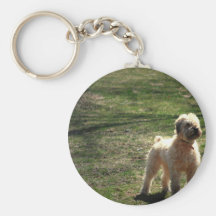 Clipped Old English Sheepdog Keychain