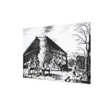 Clog Making Stretched Canvas Print