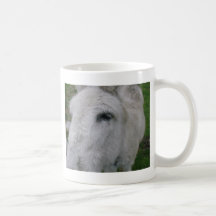 Close Up Of White Mule Coffee Mug