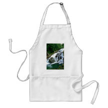 Closeup Of River Waterfall Aprons