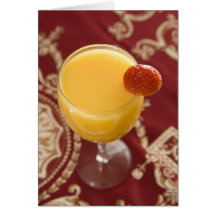 Closeup Orange Juice Card