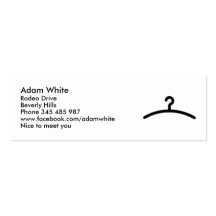 Clothes hanger business card template