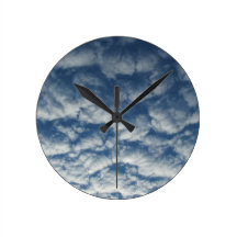 cloud pattern wall clock