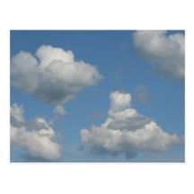 Clouds in Blue Sky Postcard
