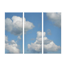 Clouds in Blue Sky Wrapped Canvas Panels Stretched Canvas Print