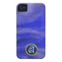 CLOUDS IN THE BLUE SKY SAPPHIRE GEM STONE MONOGRAM iPhone 4 Case-Mate CASES