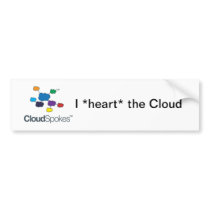 CloudSpokes Sticker, I *heart* the Cloud bumper stickers