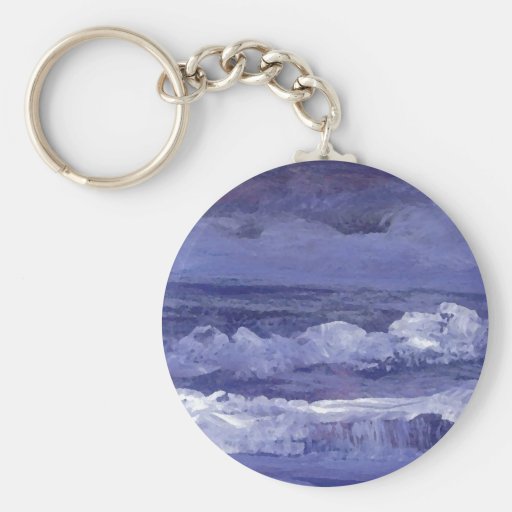 Cloudy Night Sea - CricketDiane Ocean Art Key Chain