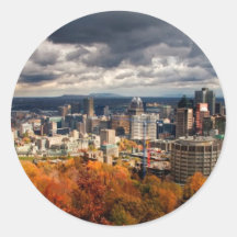 Cloudy Skyline Sticker