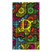 Clover Grunge Multi Coloured Rainbow Business Card Template
