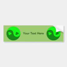 Clover Yin Yang Bumper Stickers