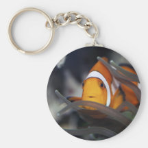 Clown-fish in anemone keychain