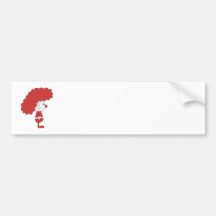 Clown in Red and White. Cartoon. Bumper Stickers