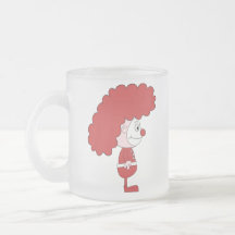 Clown in Red and White. Cartoon. Coffee Mugs