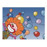 Clown party postcard