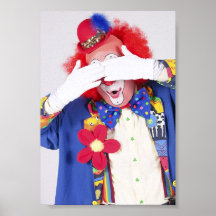 Clown Peekaboo Print