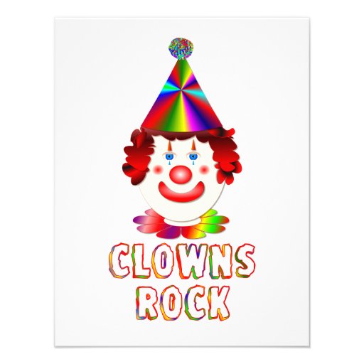 Clowns Rock Personalized Announcement