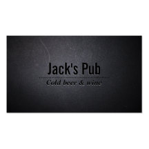 Coal Black Beer Bar/Pub Business Card