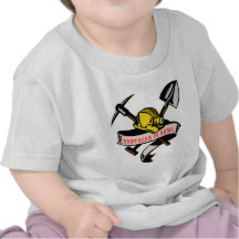 coal miner hat shovel spade pickax mining tees