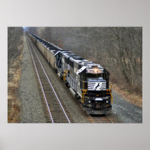 Coal Train in Winter Print