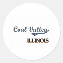 Coal Valley Illinois City Classic Round Stickers