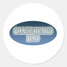 Coast Guard Dad Round Sticker