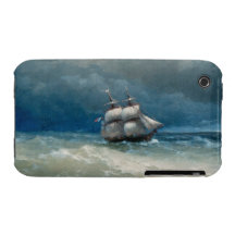 Coastal scene with Stormy Waters  Ivan Aivazovsky Case-Mate iPhone 3 Case