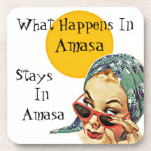 Coaster Retro Secret What Happens In amasa Stays