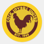 Cock Lovers United Parody Round Sticker