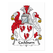 Cockburn Family Crest Postcard