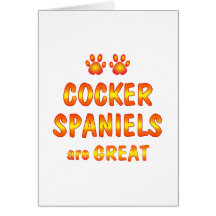 Cocker Spaniels are Great Greeting Cards