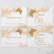 Cocktail buffet wedding menu template custom flyer