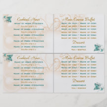 Cocktail buffet wedding menu template full color flyer
