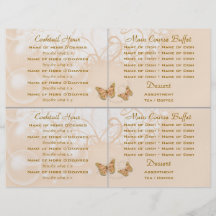 Cocktail buffet wedding menu template flyer design