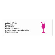 Cocktail drink business card