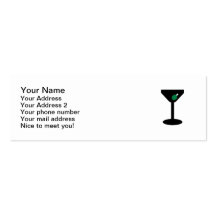 Cocktail glass business card templates